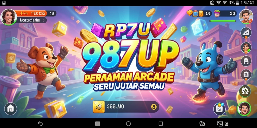 Tampilan gameplay Arcade dari 987UP yang mengasyikkan.