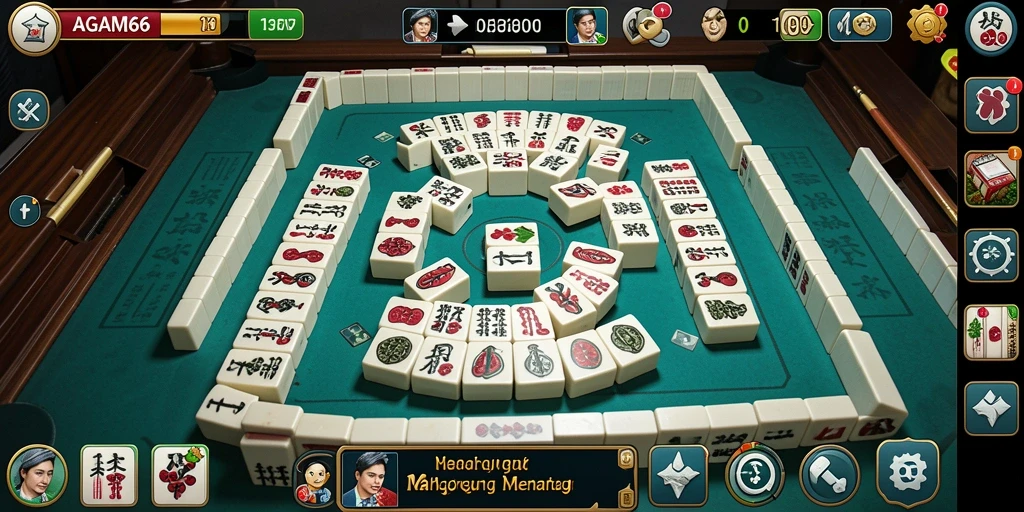 Tampilan gameplay AGAM66 yang seru dan penuh tantangan Mahjong.