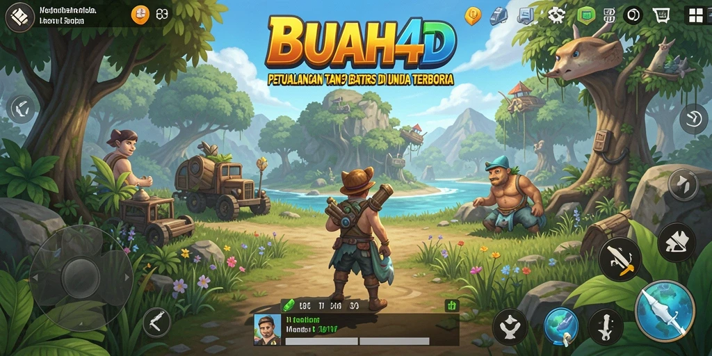Tampilan gameplay BUAH4D yang menakjubkan dalam dunia terbuka.