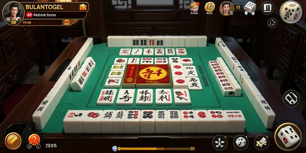 Tampilan gameplay BULANTOGEL yang menakjubkan dengan desain ubin menawan.