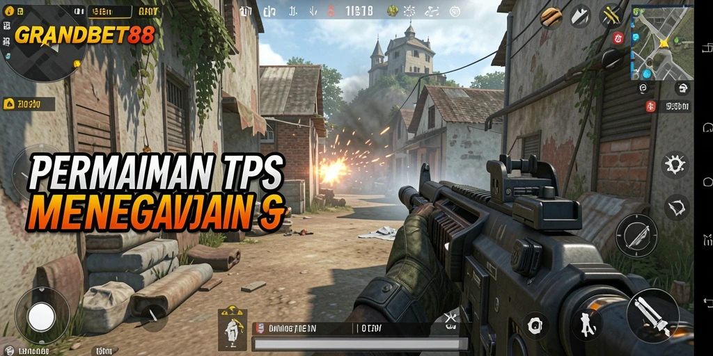 Tampilan gameplay seru di GRANDBET88 dengan aksi TPS intens.