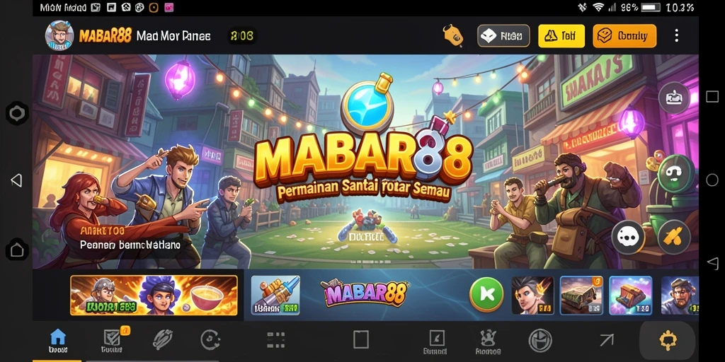 Screenshot gameplay MABAR88 yang menyenangkan dan ceria.