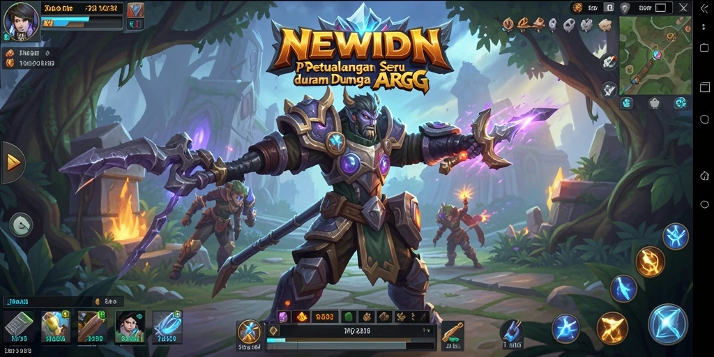 Tangkapan layar gameplay NEWIDN menunjukkan aksi seru dalam pertarungan ARPG.