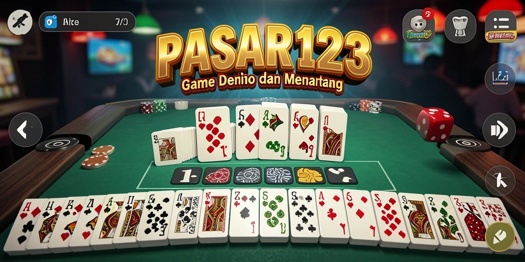 Screenshot PASAR123 menampilkan pengalaman bermain Domino yang seru.