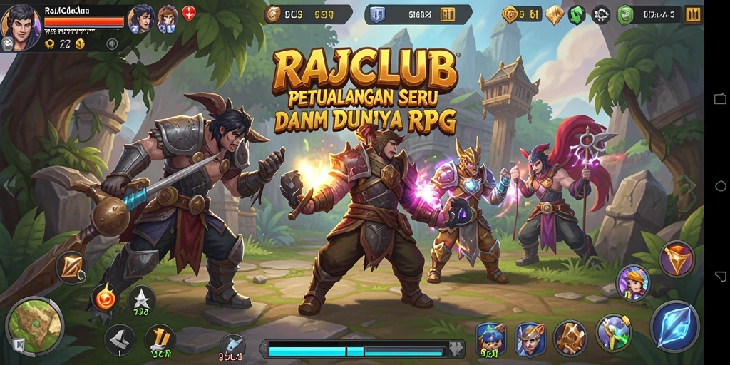 Tampilan gameplay RAJACLUB yang memukau dengan aksi seru.