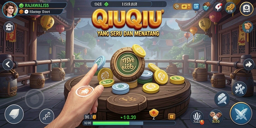 Tampilan gameplay QiuQiu yang seru dan interaktif di RAJAWALI55.