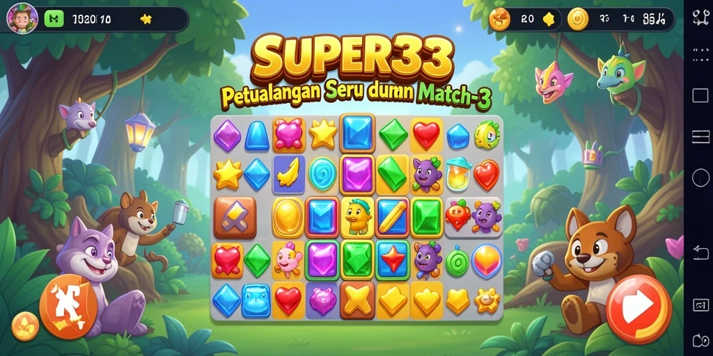 Tampilan gameplay seru dan menantang dalam SUPER33.