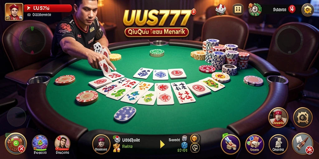 Tampilan gameplay seru UUS777 saat bermain QiuQiu.